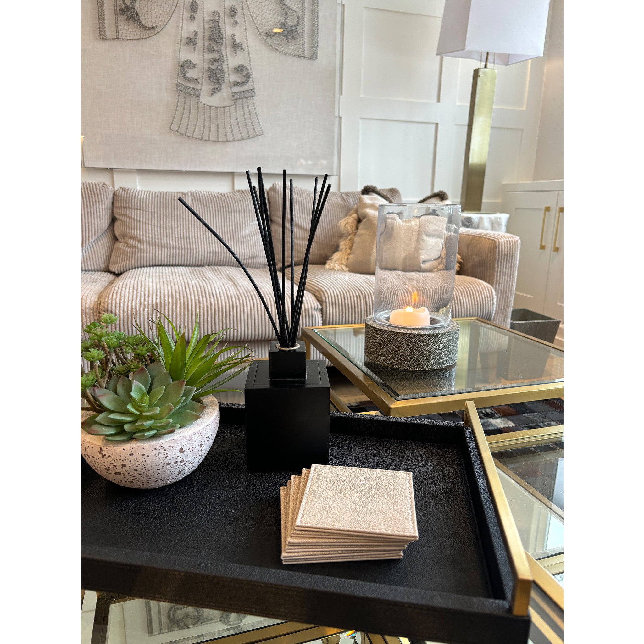 Faux Shagreen Coasters - Set of 6